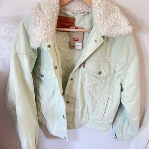 Levi's Women's Mint Green Sherpa Jacket